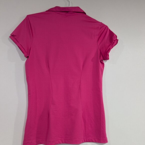 Nike Golf Tour Performance Striped Dri Fit Striped Polo Top Pink Size Small - Picture 3 of 5